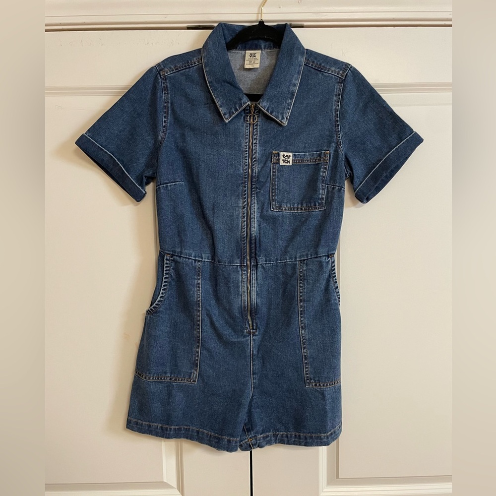 Lucy & Yak Riley Playsuit - Denim, UK 12/US 8